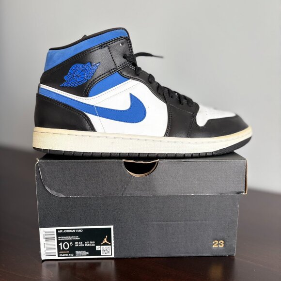 AIR JORDAN 1 MID "RACER BLUE" - Picture 1 of 9